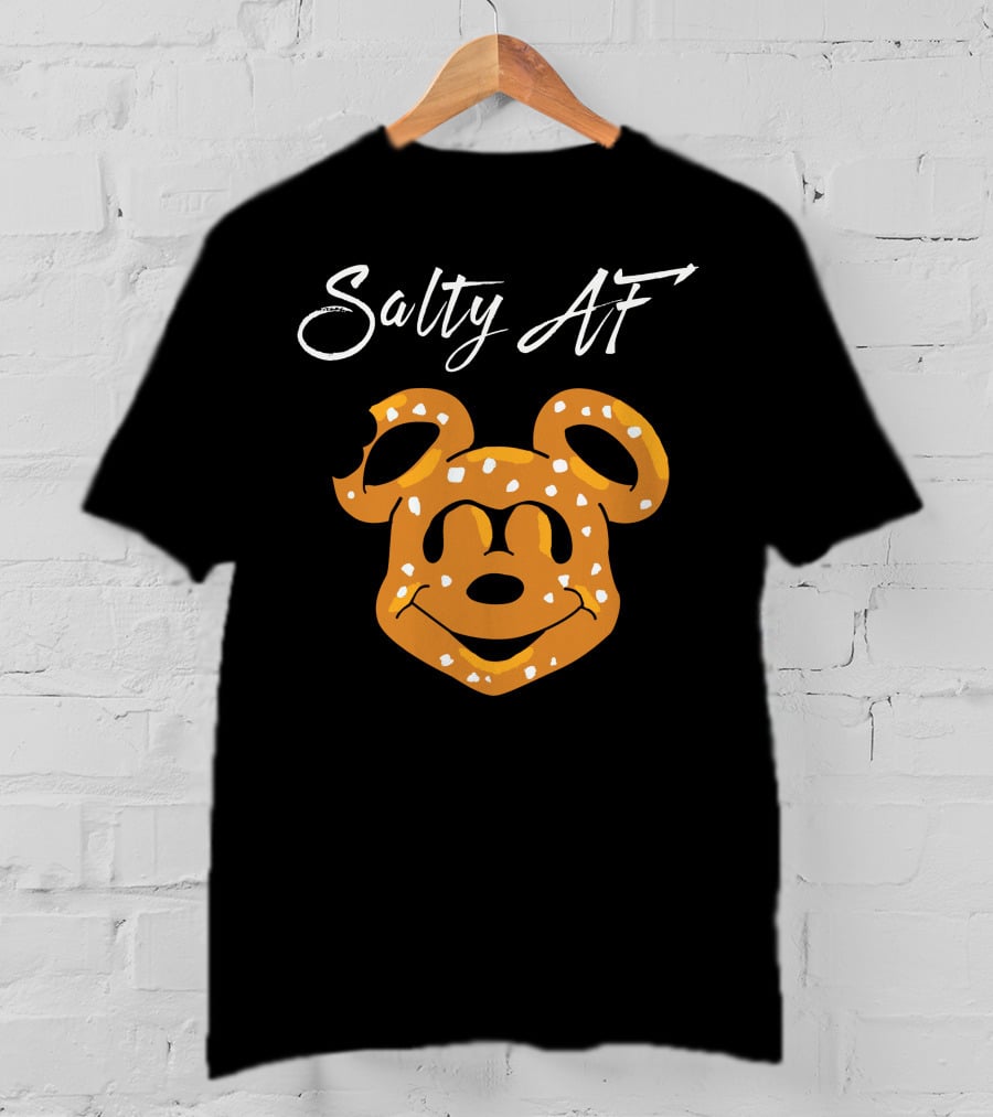Salty Af Mickey Pretzel Style T-Shirt