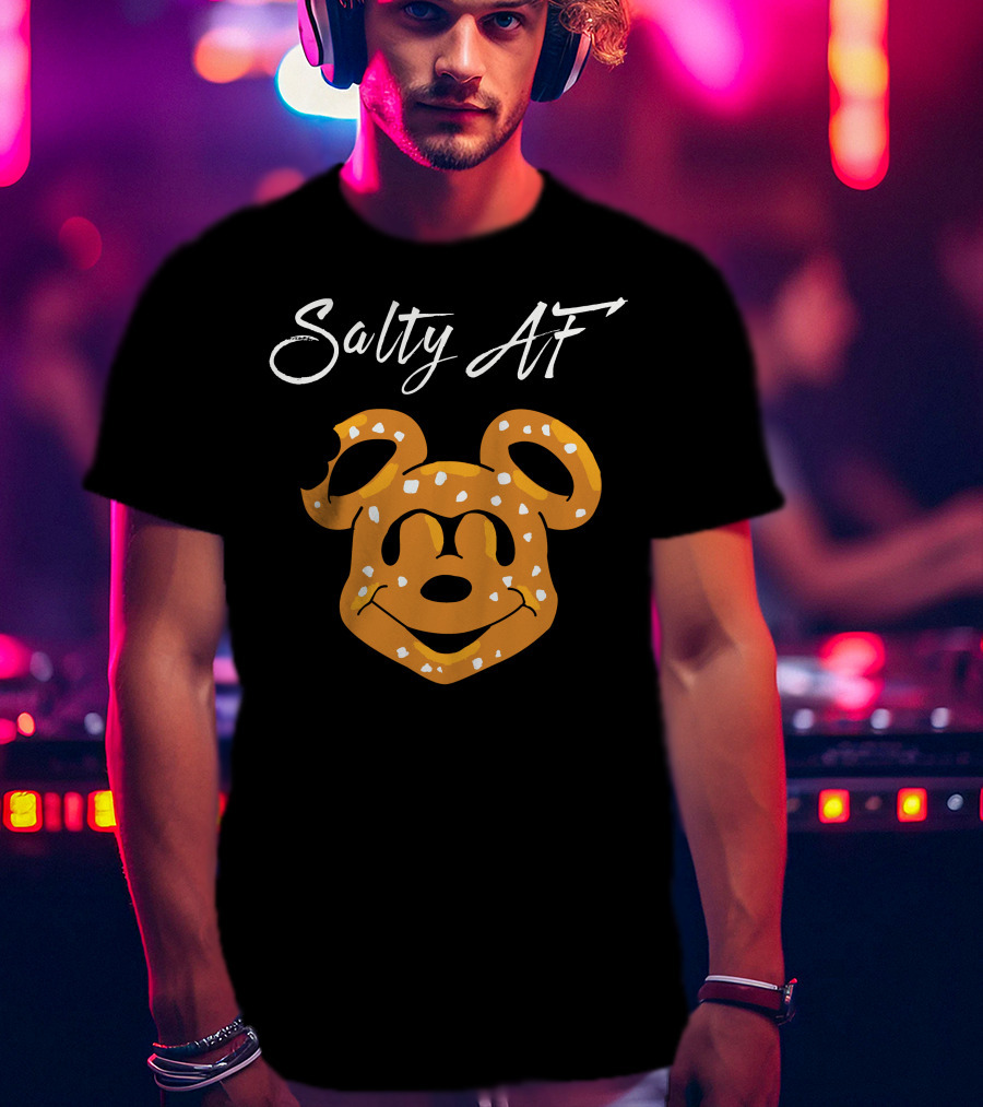 Salty Af Mickey Pretzel Style T-Shirt