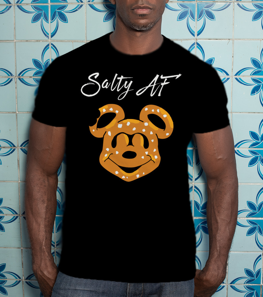 Salty Af Mickey Pretzel Style T-Shirt