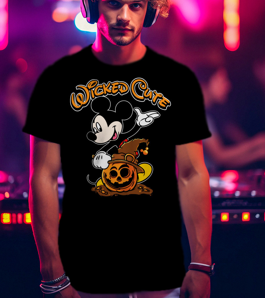 Wicked Cute Halloween 91 Pumpkin Mickey T-Shirt