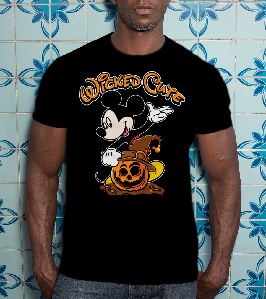 Wicked Cute Halloween 91 Pumpkin Mickey T-Shirt