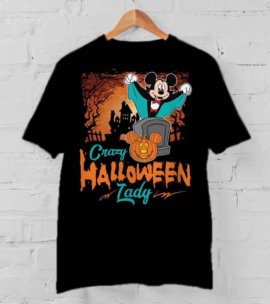Crazy Halloween Lady T-Shirt