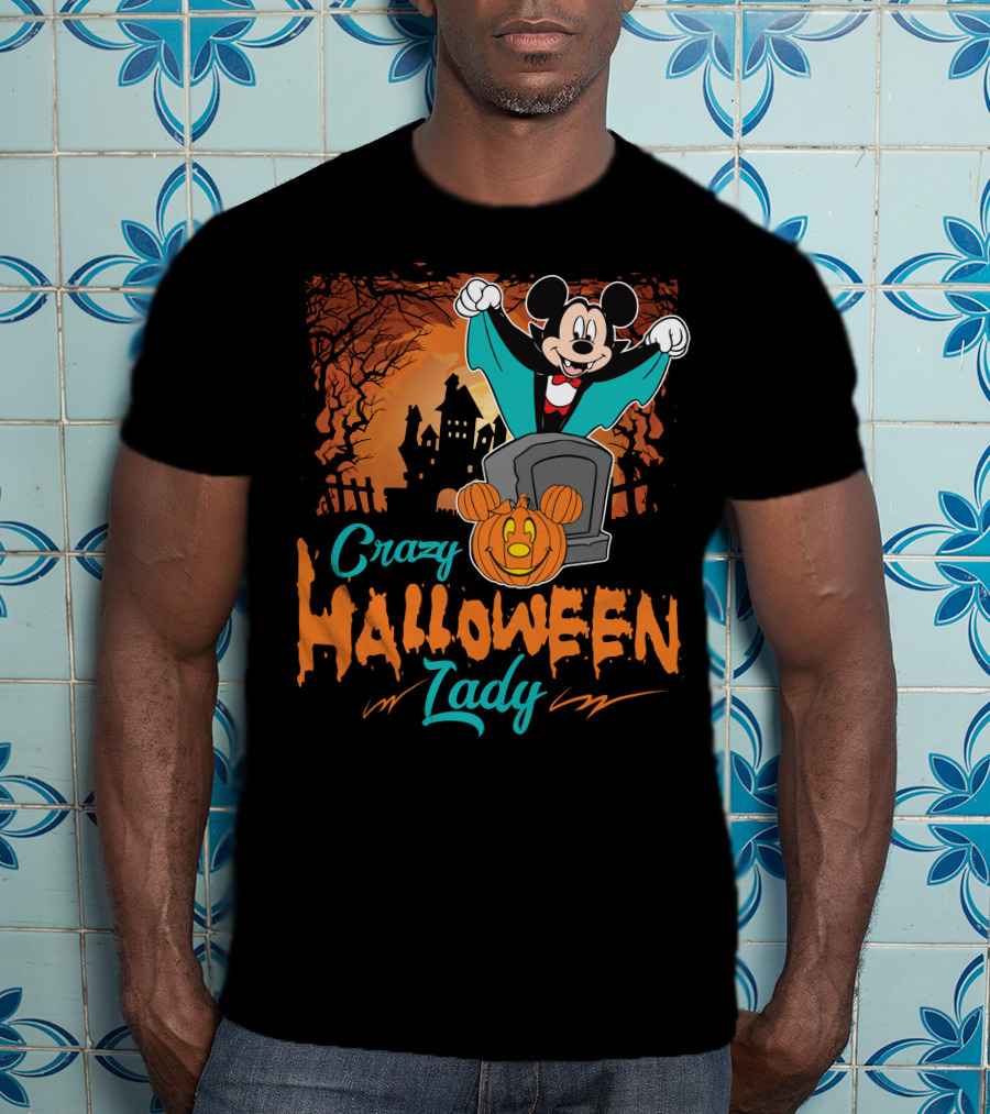 Crazy Halloween Lady T-Shirt