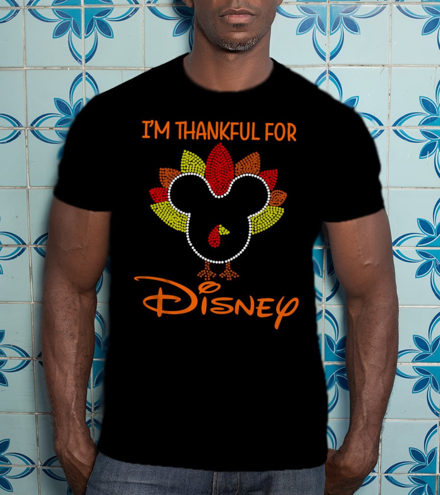 I'm Thankful For Disney Thanksgiving Turkey Mickey T-Shirt