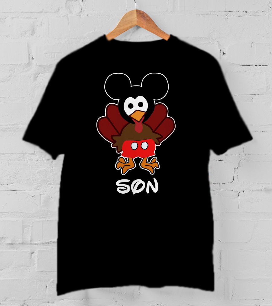 Thanksgiving 33 Son Mouse Turkey T-Shirt