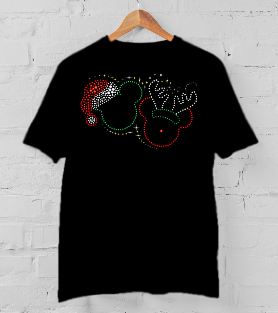 Merry Christmas 105 Santa Hat Reindeer Antlers Holiday Sparkle T-Shirt