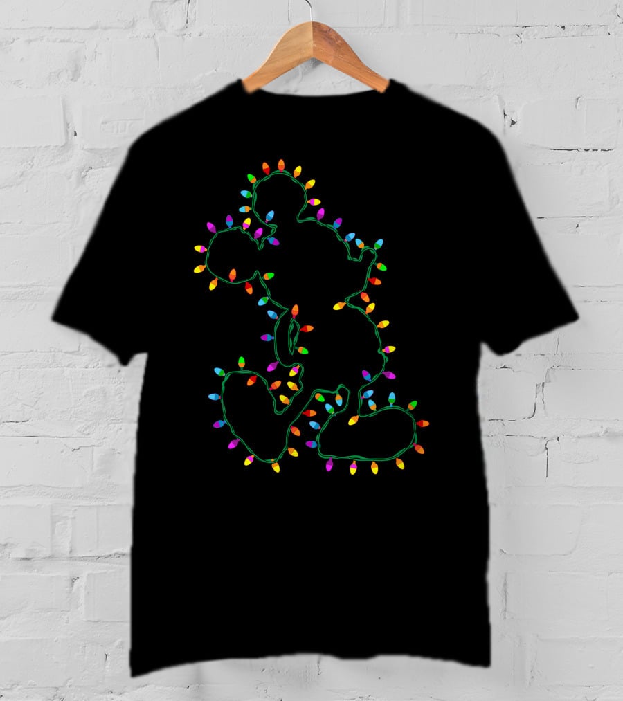Merry Christmas Mickey Mouse Lights T-Shirt