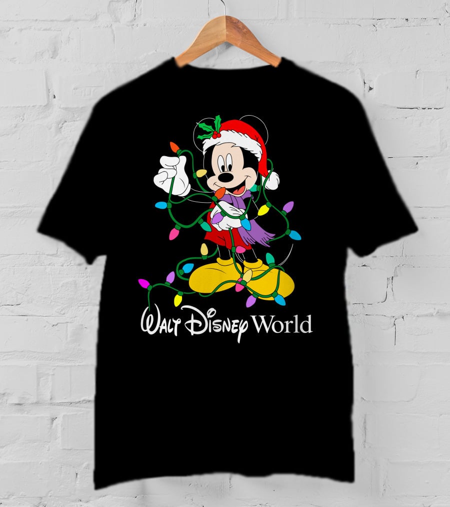 Walt Disney World Mickey Mouse Christmas Lights T-Shirt