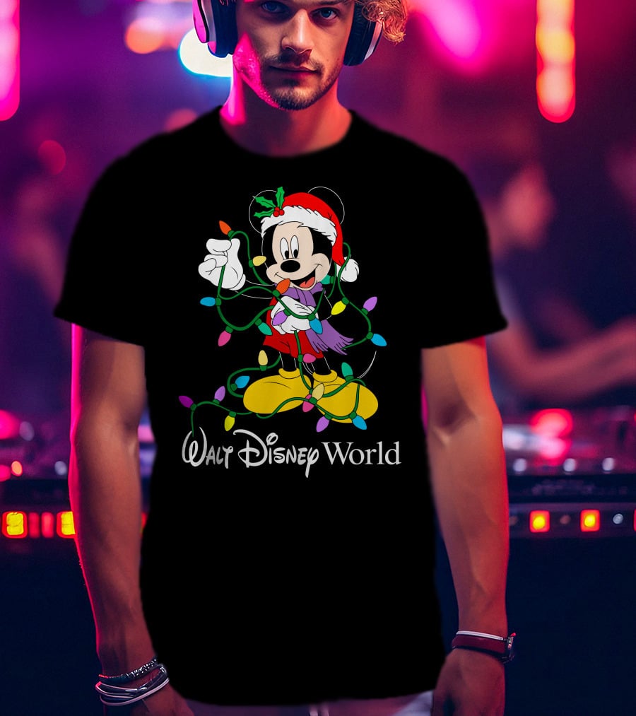 Walt Disney World Mickey Mouse Christmas Lights T-Shirt