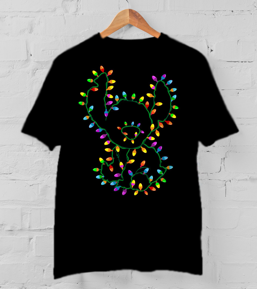 Merry Christmas Festive Lights Ornament T-Shirt