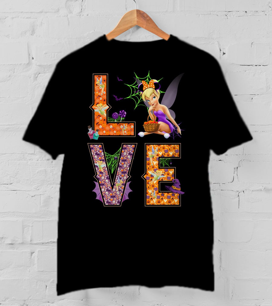 Love Tinkerbell Halloween Theme T-Shirt