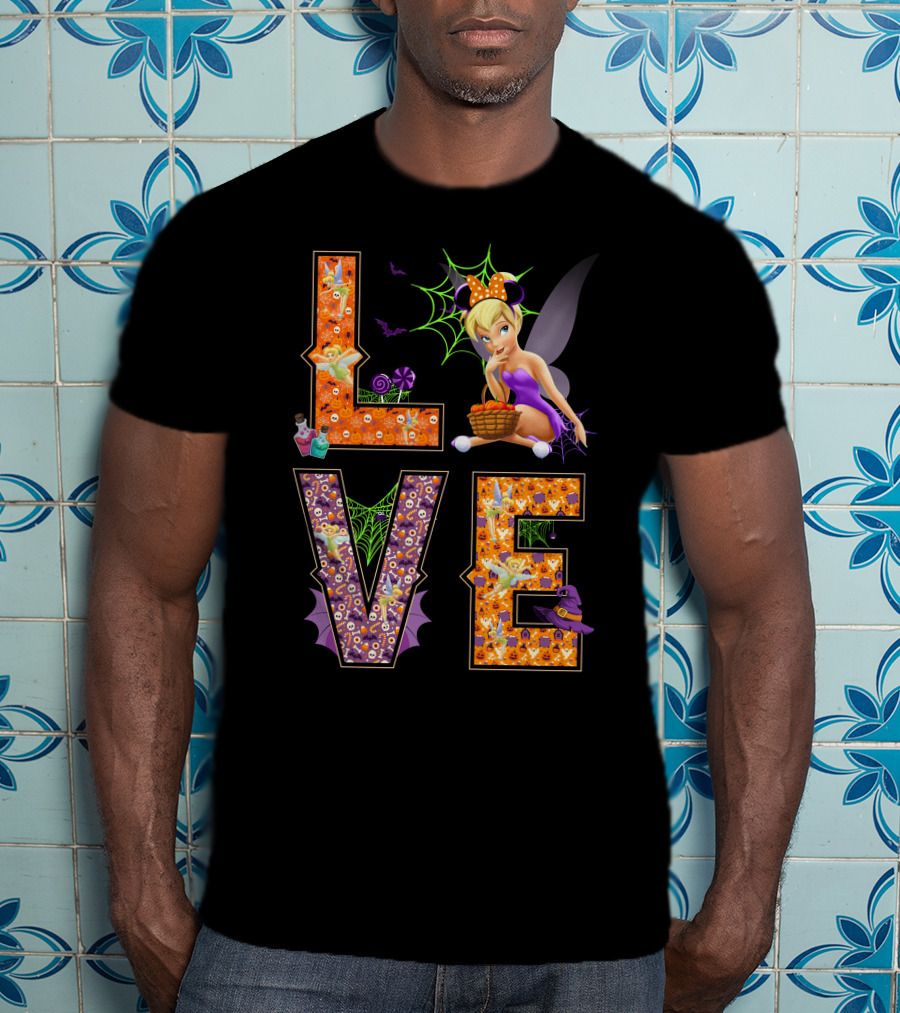Love Tinkerbell Halloween Theme T-Shirt