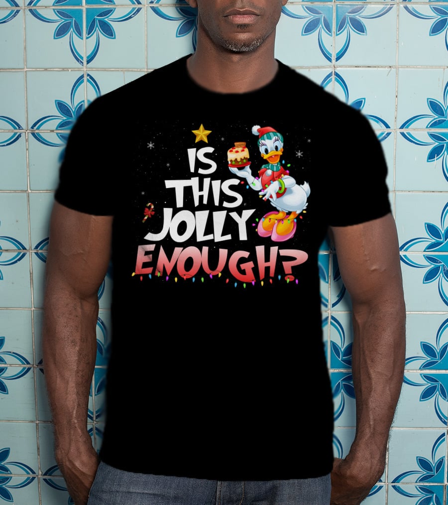 Is This Jolly Enough Daisy Duck Christmas Cake Star T-Shirt
