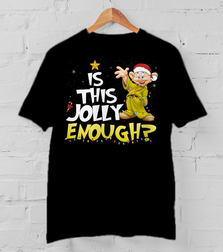 Is This Jolly Enough Dopey Christmas Lights T-Shirt