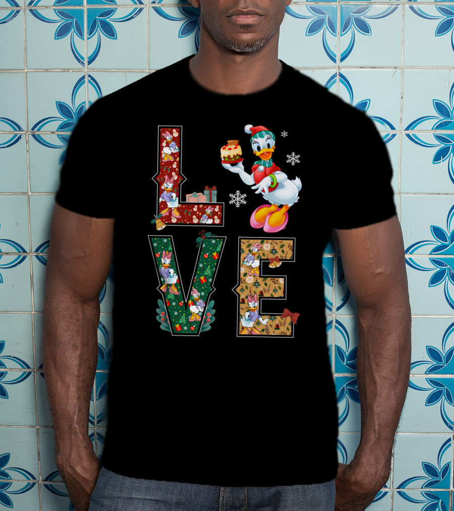 Daisy Duck Christmas Love Holiday Theme T-Shirt