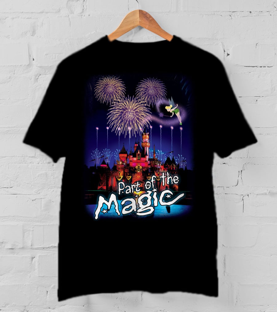 Part Of The Magic Disney Tinker Bell Fireworks Castle T-Shirt