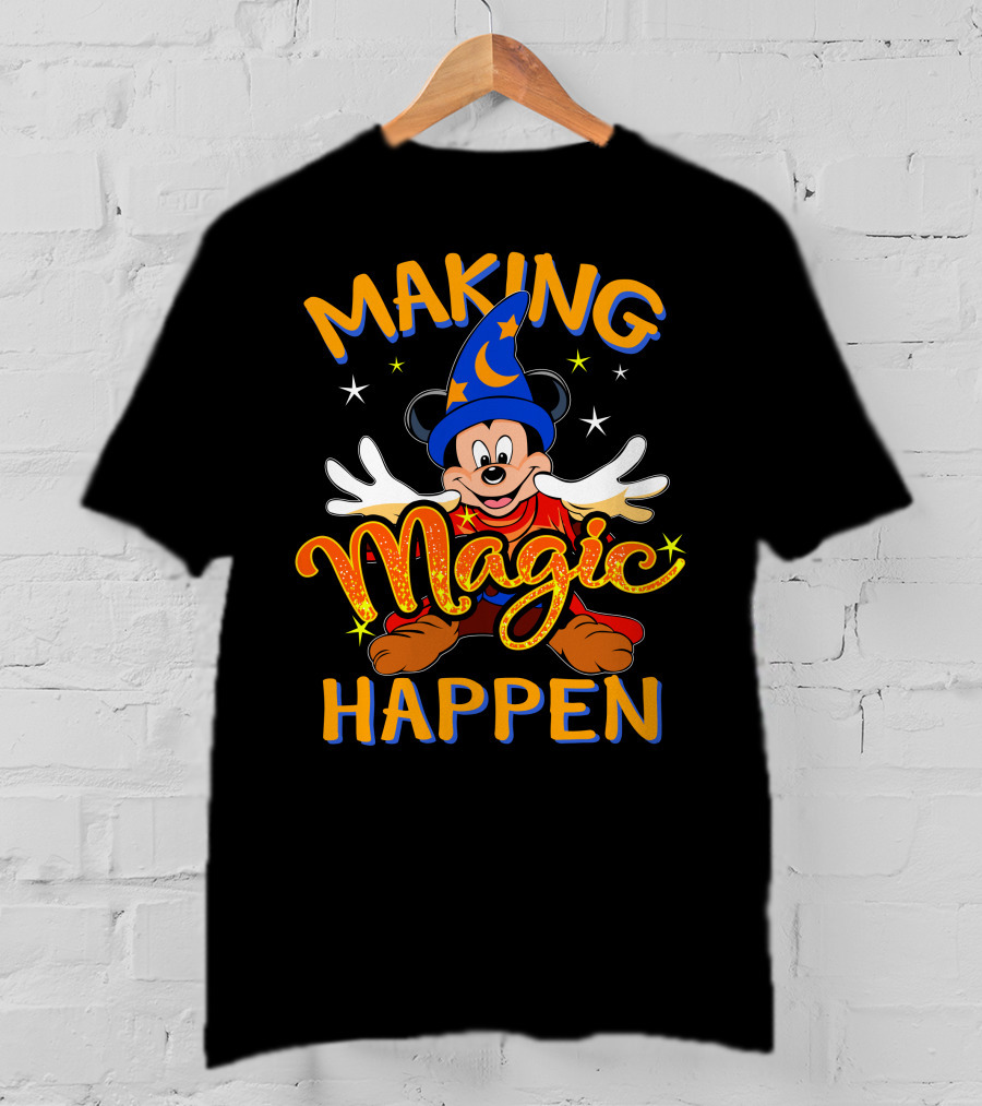 Making Magic Happen Sorcerer Mickey Disney T-Shirt