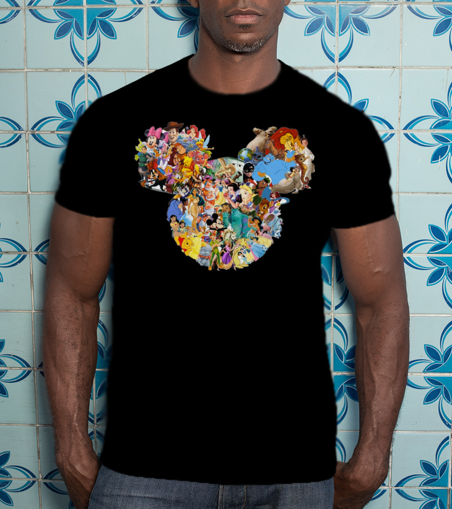 Disney Mickey Mouse Icon With Classic And Modern Characters T-Shirt