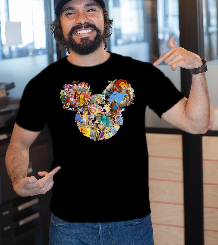 Disney Mickey Mouse Icon With Classic And Modern Characters T-Shirt