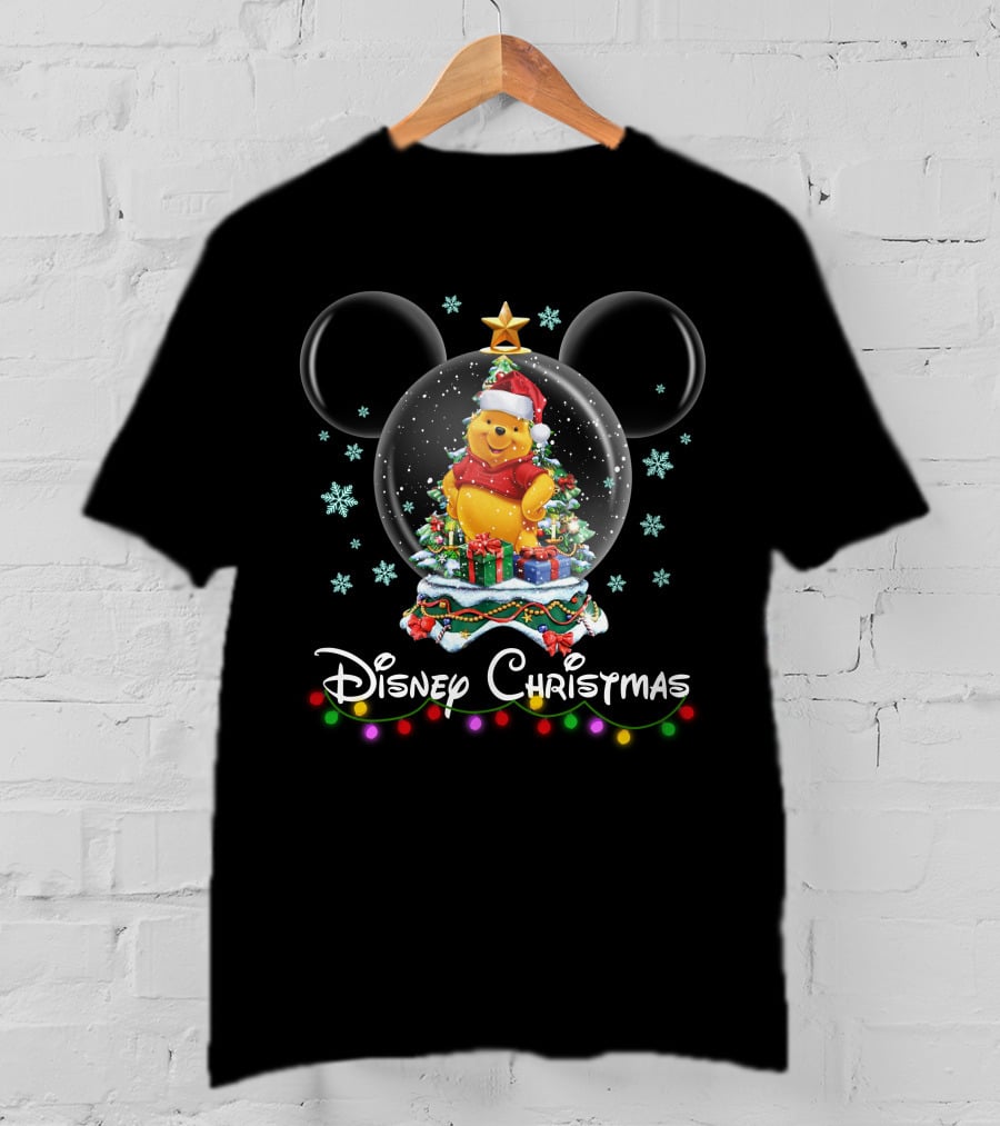 Disney Christmas Pooh Snow Globe Magic T-Shirt