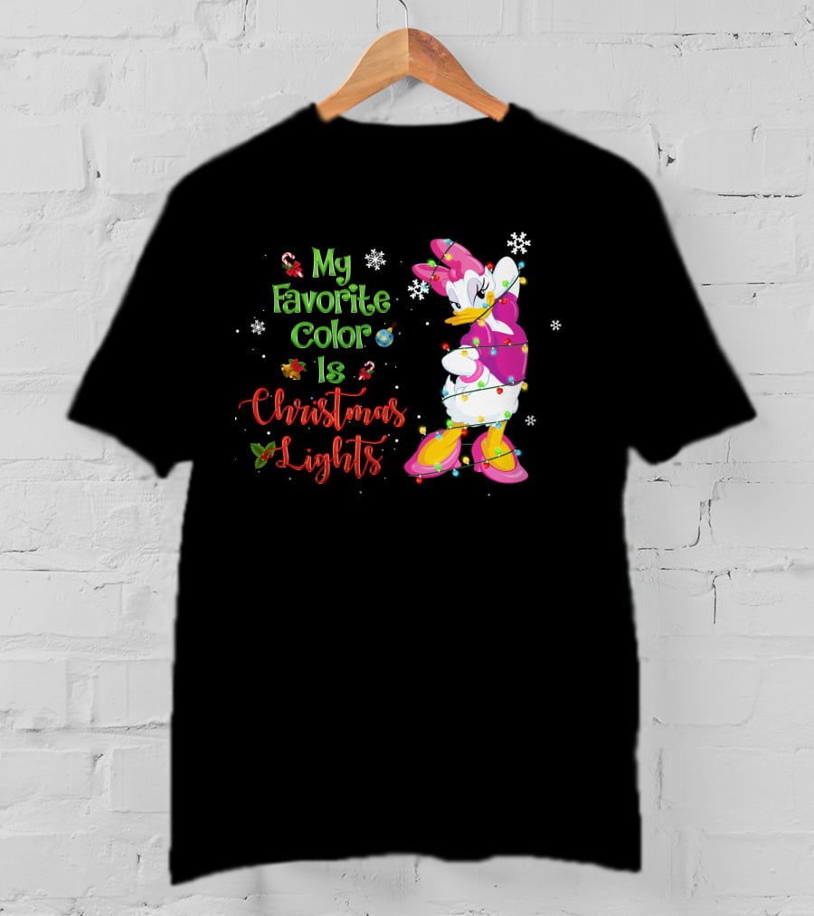 My Favorite Color Is Christmas Lights Daisy T-Shirt