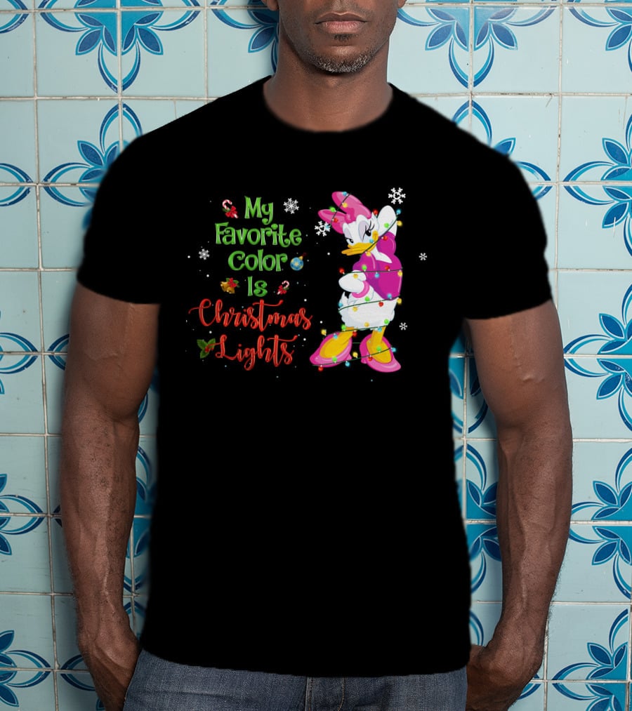 My Favorite Color Is Christmas Lights Daisy T-Shirt