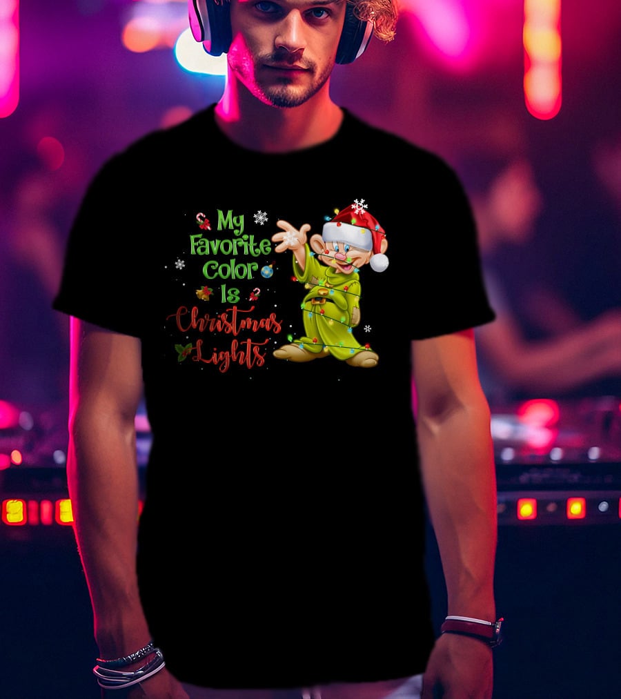 My Favorite Color Is Christmas Lights Dopey T-Shirt