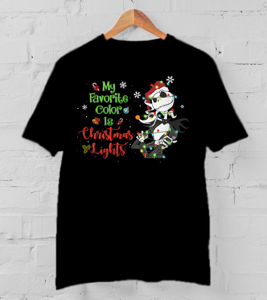 My Favorite Color Is Christmas Lights Jack Skellington T-Shirt