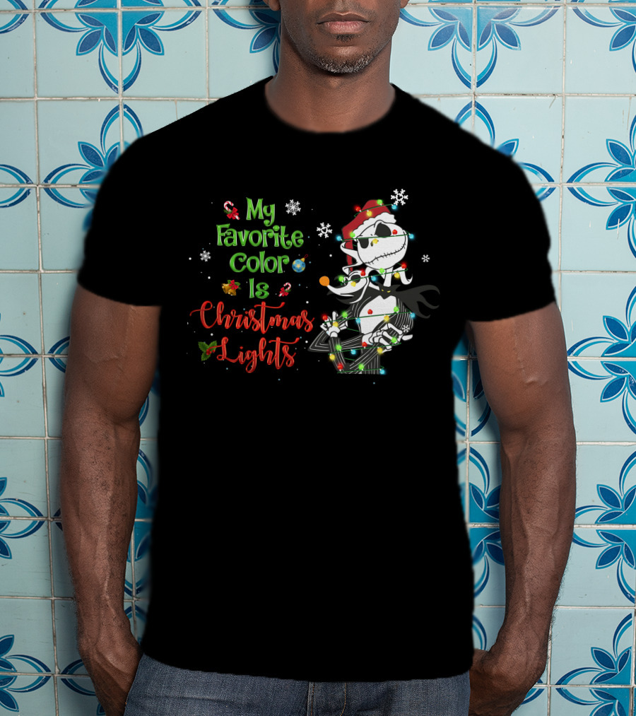 My Favorite Color Is Christmas Lights Jack Skellington T-Shirt