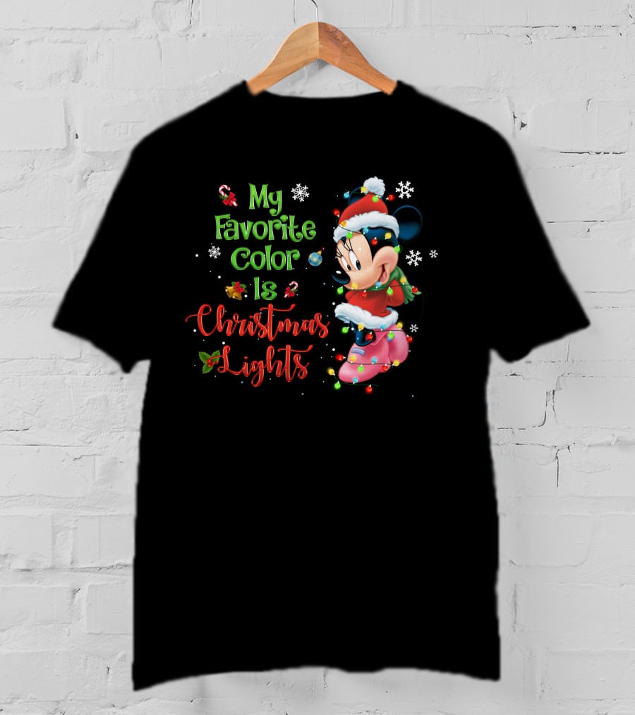 My Favorite Color Is Christmas Lights Minnie T-Shirt