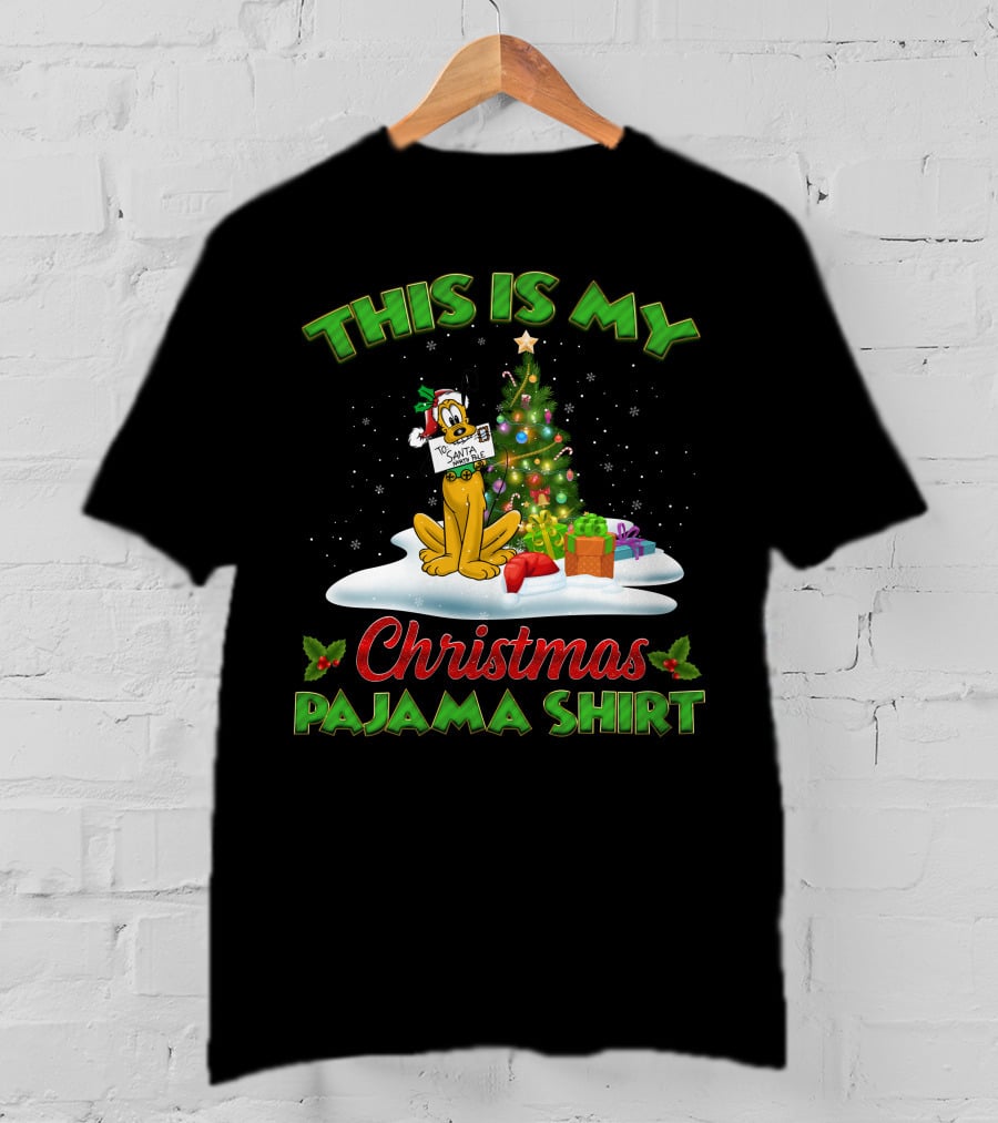 This Is My Christmas Pajama Shirt Pluto Santa T-Shirt