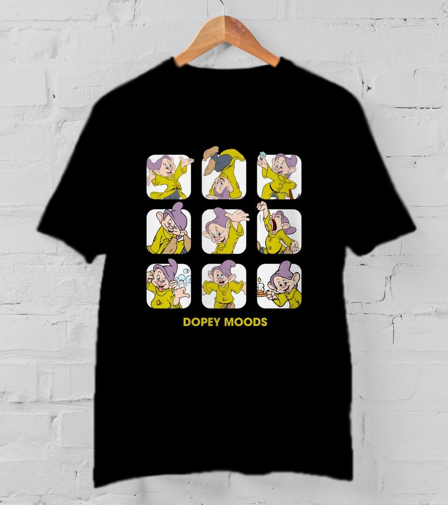 Dopey Moods Nine Expressions Disney Character T-Shirt