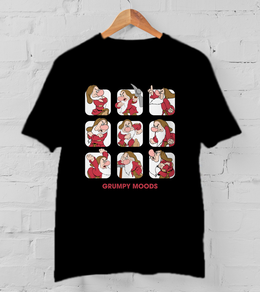Grumpy Moods Snow White Character Expressions T-Shirt