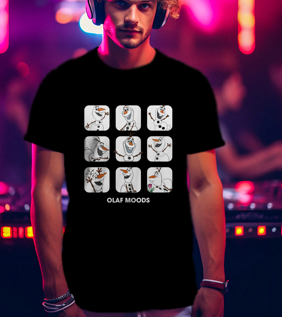Olaf Moods Disney Frozen Character Faces Collection T-Shirt
