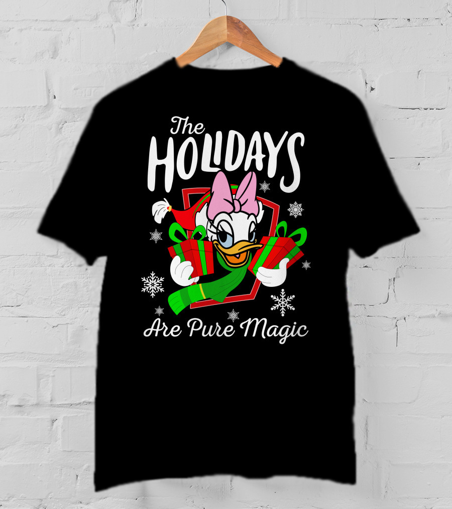 The Holidays Are Pure Magic Daisy Duck Christmas Snowflakes Gifts T-Shirt