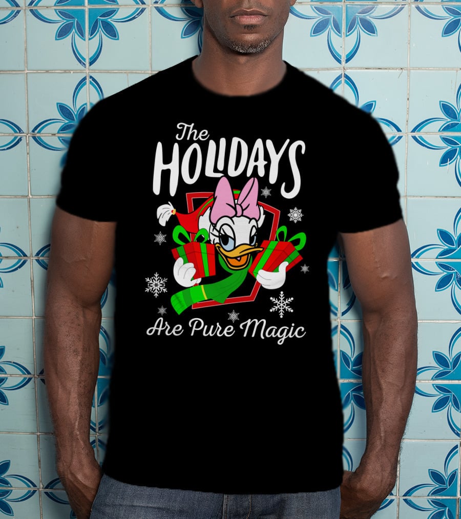 The Holidays Are Pure Magic Daisy Duck Christmas Snowflakes Gifts T-Shirt