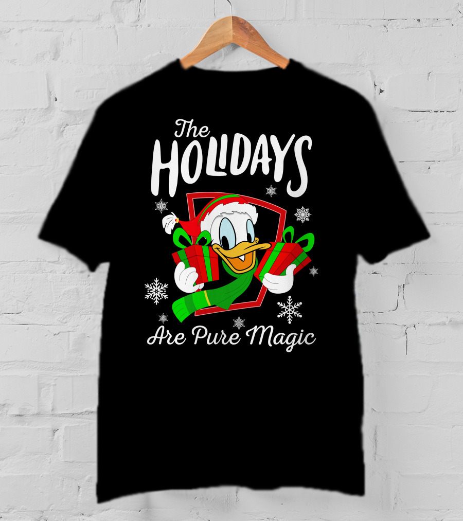The Holidays Are Pure Magic Donald Duck Christmas Gifts T-Shirt