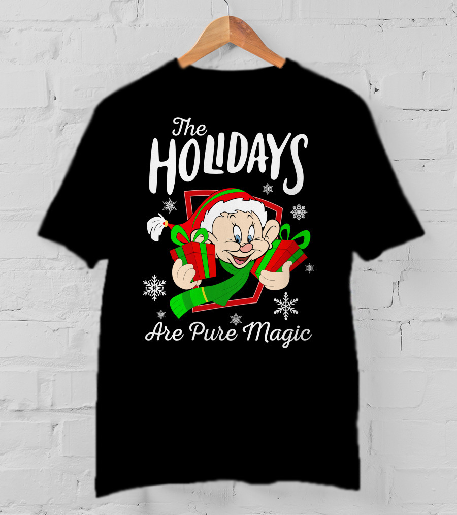 The Holidays Are Pure Magic Dopey Christmas Snowflakes T-Shirt