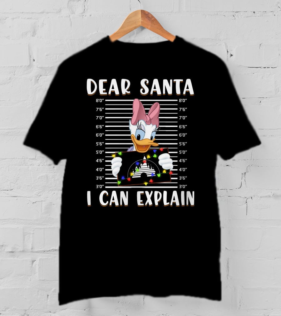 Dear Santa I Can Explain Daisy Christmas Lights Disney T-Shirt