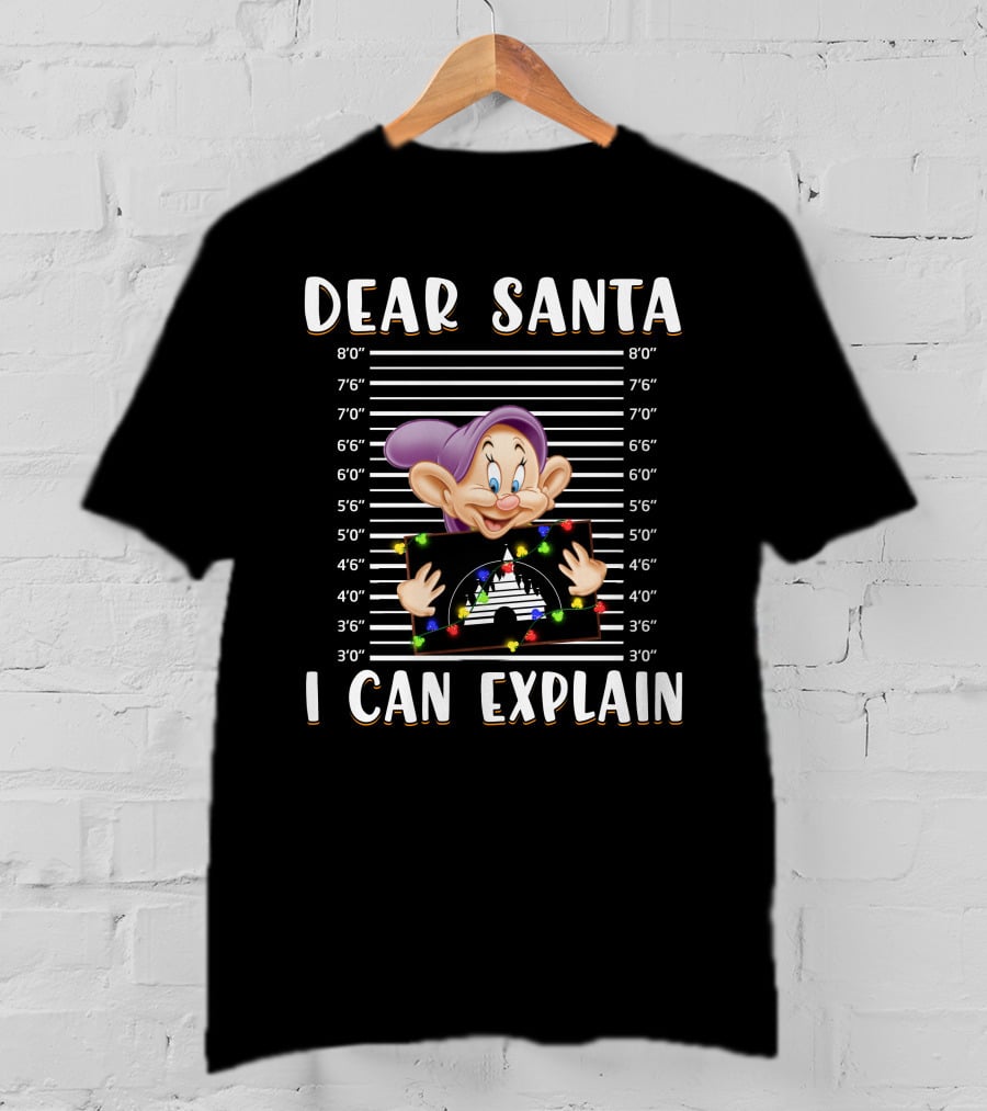 Dopey Dear Santa I Can Explain T-Shirt