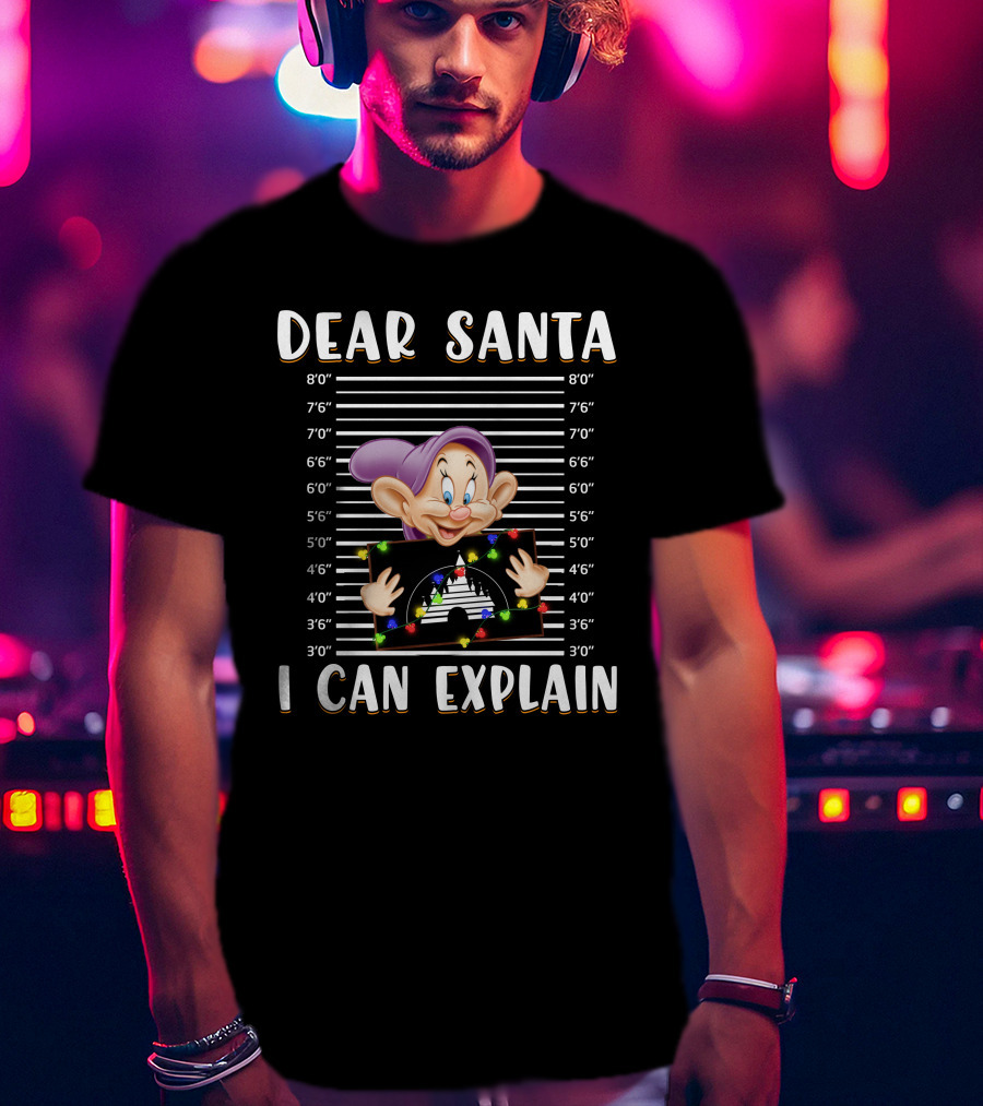 Dopey Dear Santa I Can Explain T-Shirt