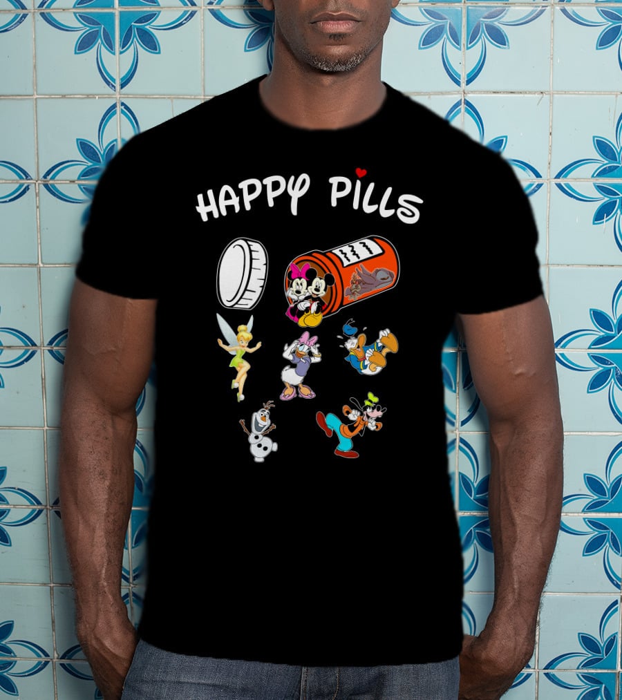 Happy Pills Mickey & Friends Disney Characters T-Shirt