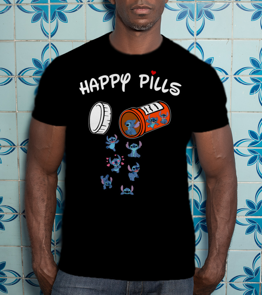 Happy Pills Stitch Capsule Fun Characters T-Shirt