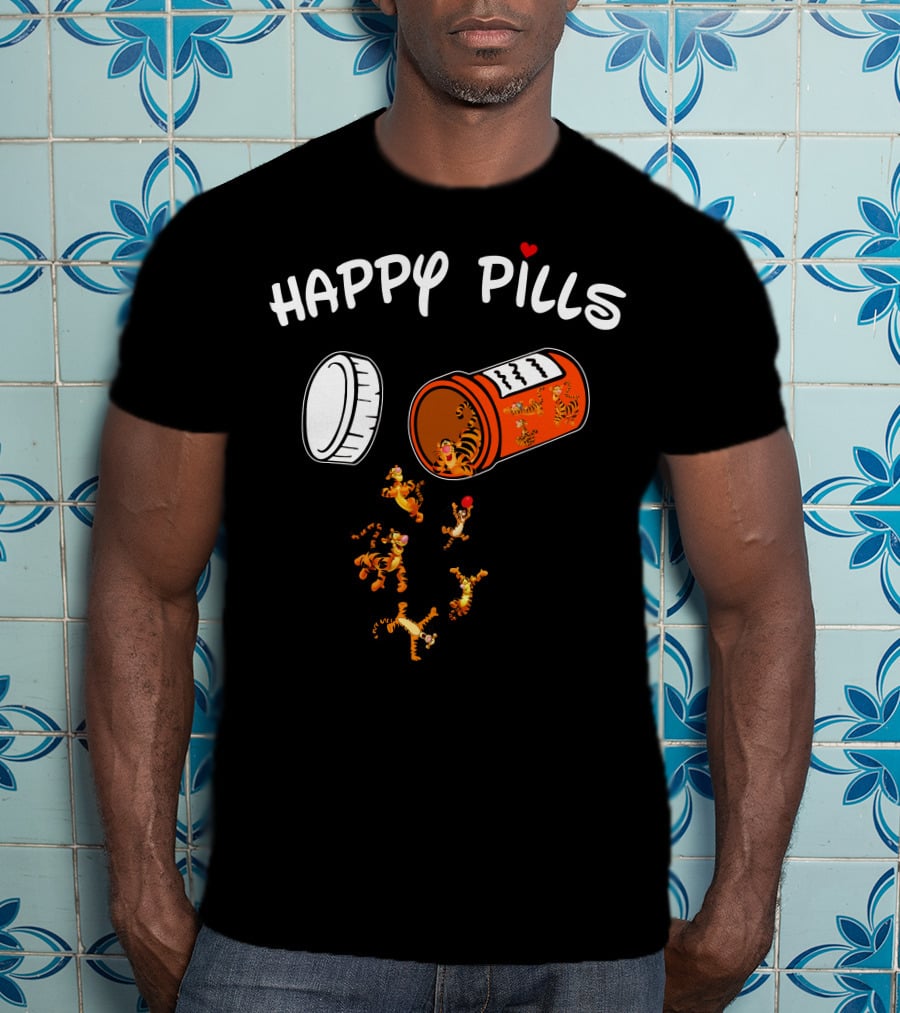Happy Pills Tigger Capsule Fun T-Shirt