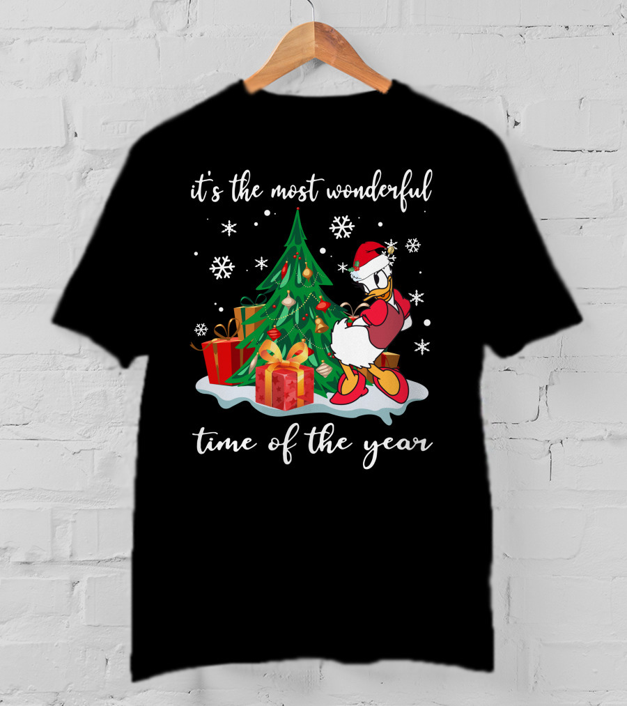 It's The Most Wonderful Time Of The Year Daisy Christmas Tree And Gifts T-Shirt