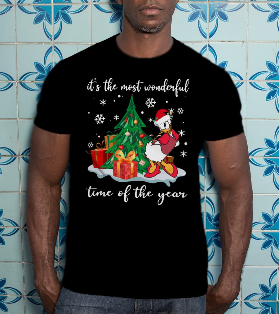 It's The Most Wonderful Time Of The Year Daisy Christmas Tree And Gifts T-Shirt