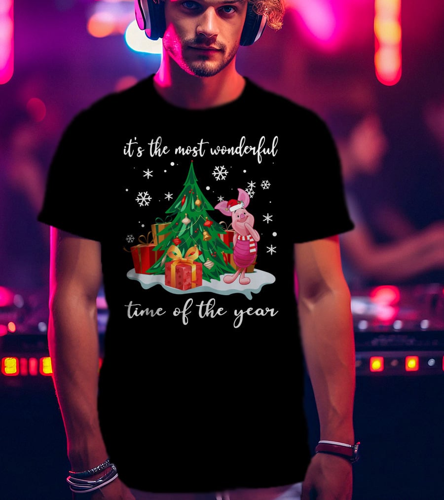 It's The Most Wonderful Time Of The Year Piglet Christmas Tree Gifts T-Shirt