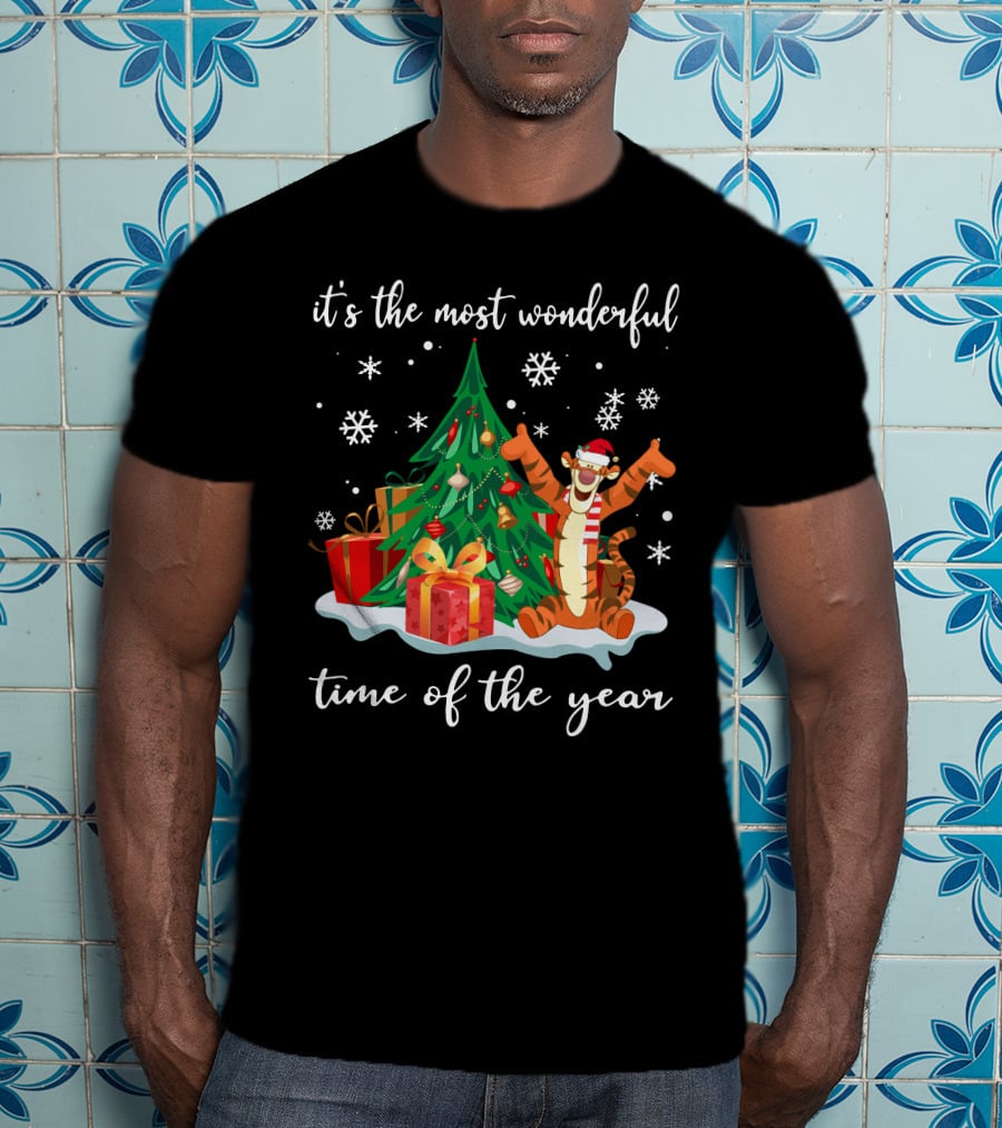 It's The Most Wonderful Time Of The Year Tigger Christmas Tree Celebration T-Shirt