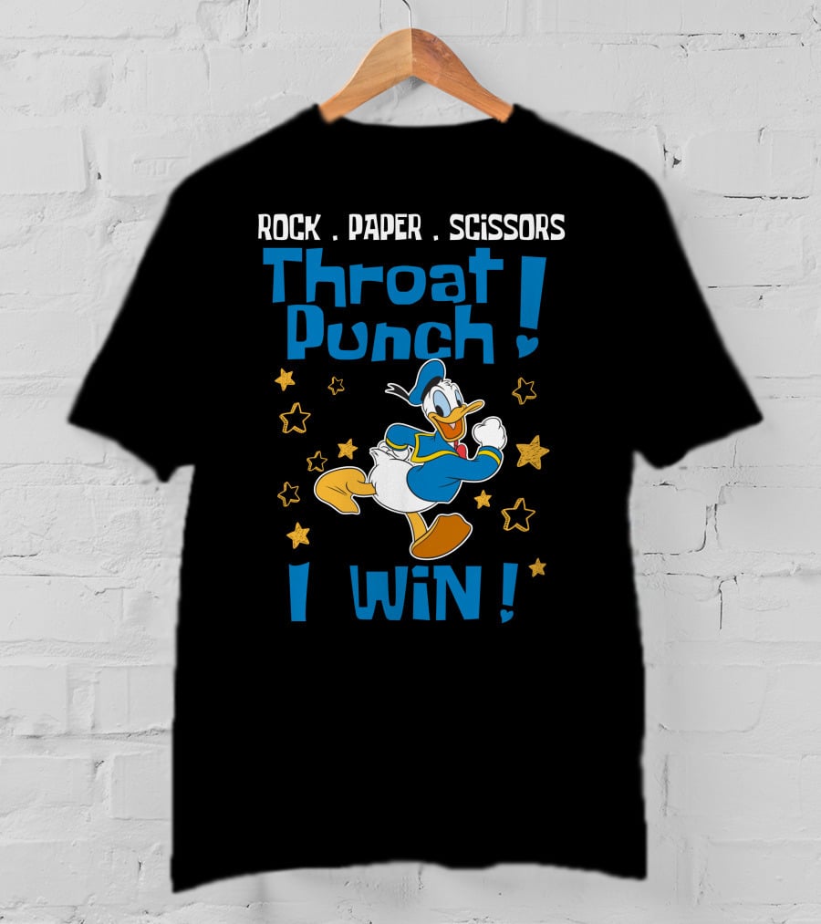 Rock Paper Scissors Throat Punch I Win T-Shirt