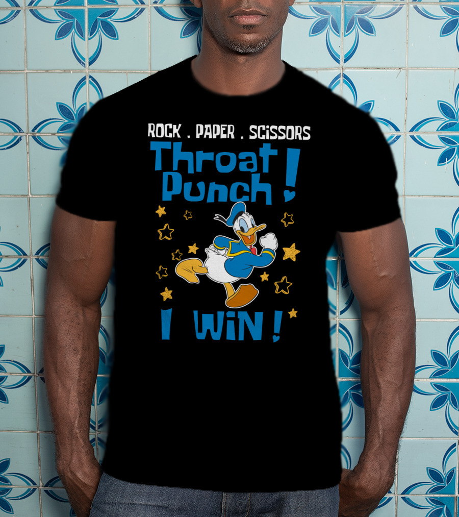 Rock Paper Scissors Throat Punch I Win T-Shirt